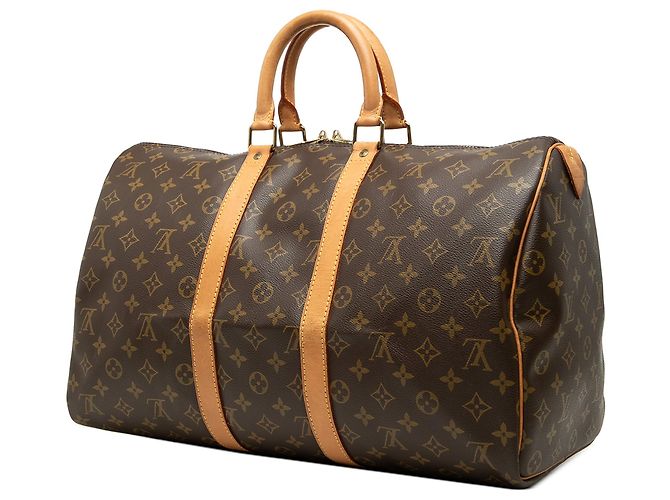 Brown Louis Vuitton Monogram Keepall 45 Travel Bag - view 2