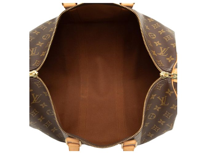 Brown Louis Vuitton Monogram Keepall 45 Travel Bag - view 4