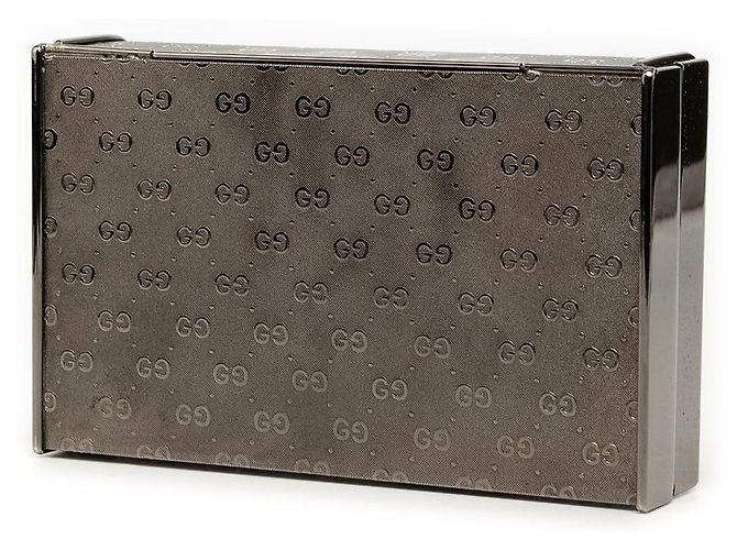 Bolsa de metal Silver Gucci Micro GG Prata - vista 2