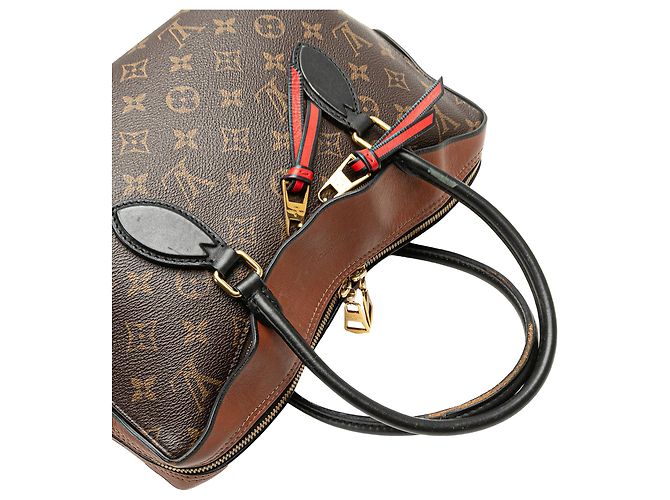 Borsa Satchel Louis Vuitton Monogram Tuileries Marrone - vista 11