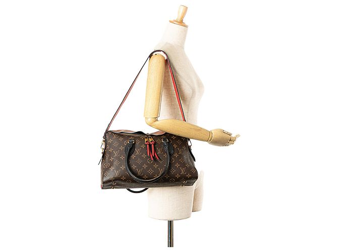 Borsa Satchel Louis Vuitton Monogram Tuileries Marrone - vista 14