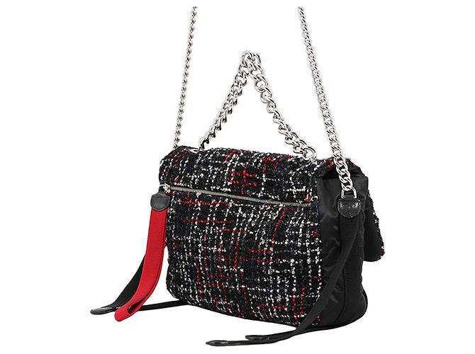 Bolsa Chanel Astronaut Essentials de tweed acolchoado e nylon preta Preto - vista 2