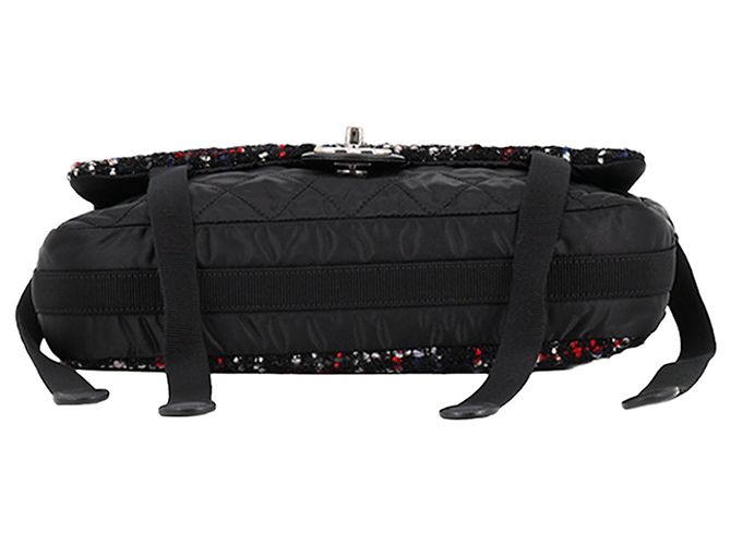 Bolsa Chanel Astronaut Essentials de tweed acolchoado e nylon preta Preto - vista 4