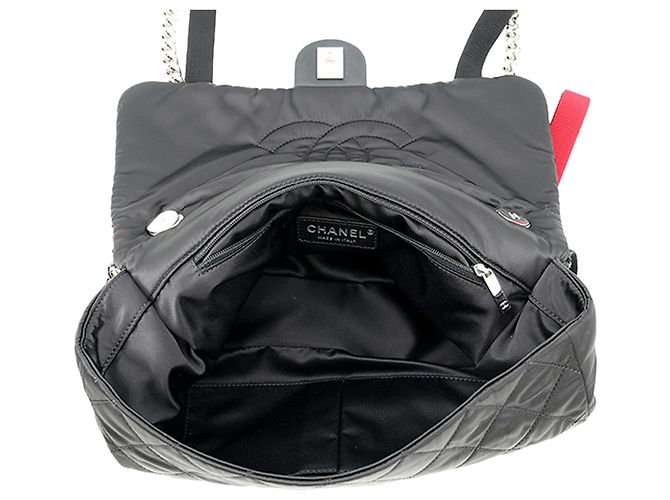 Bolsa Chanel Astronaut Essentials de tweed acolchoado e nylon preta Preto - vista 5