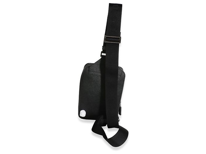 Borsa a tracolla Prada Black Saffiano Brique Nero - vista 2