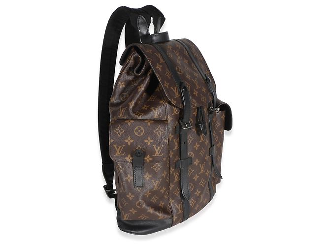 Zaino Louis Vuitton Monogram Macassar Canvas Christopher PM Marrone - vista 4