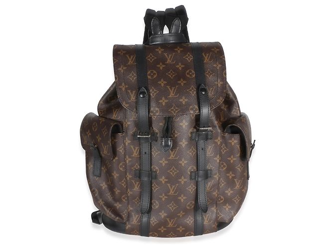 Zaino Louis Vuitton Monogram Macassar Canvas Christopher PM Marrone - vista 8