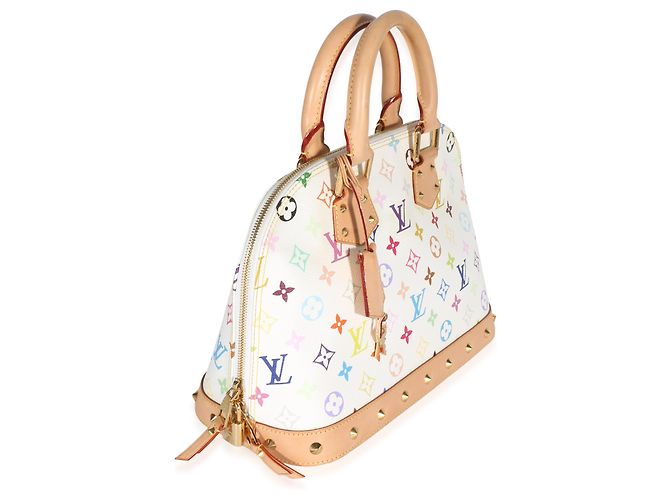 Louis Vuitton x Murakami White Multicolor Monogram Canvas Alma PM Bianco Multicolore - vista 4