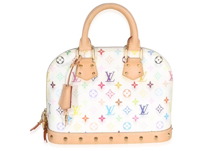 Louis Vuitton x Murakami White Multicolor Monogram Canvas Alma PM Bianco Multicolore - vista 8
