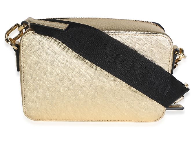 Borsa a tracolla Prada Gold Saffiano Travel Small Brique - vista 2