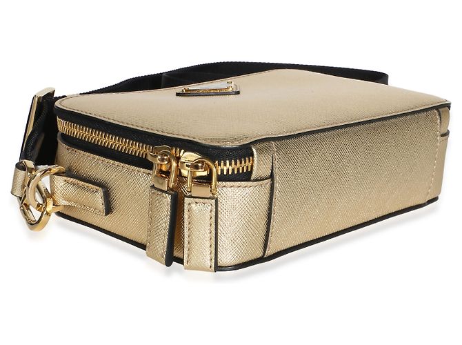 Borsa a tracolla Prada Gold Saffiano Travel Small Brique - vista 7