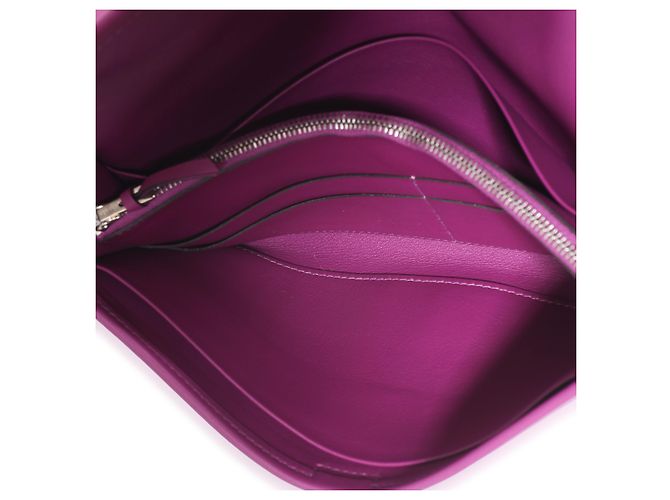Hermès Anemone Swift Jige Duo Clutch Porpora - vista 5