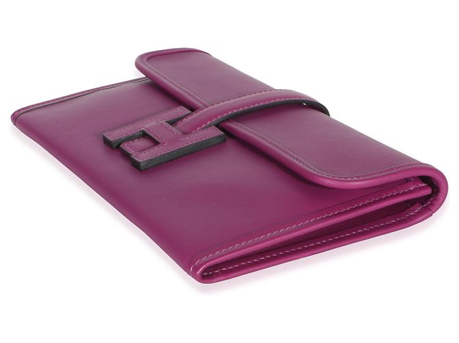 Hermès Anemone Swift Jige Duo Clutch Porpora - vista 6