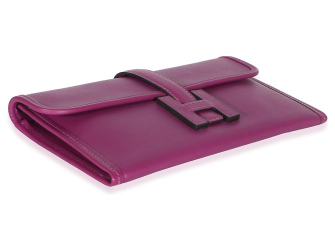 Hermès Anemone Swift Jige Duo Clutch Porpora - vista 7