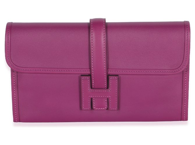 Hermès Anemone Swift Jige Duo Clutch Porpora - vista 8