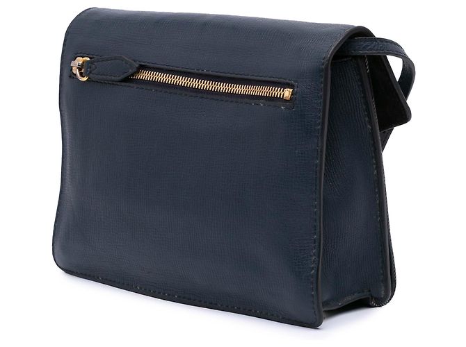 Borsa a tracolla Derby Macken Burberry House Check in tela blu e pelle - vista 2