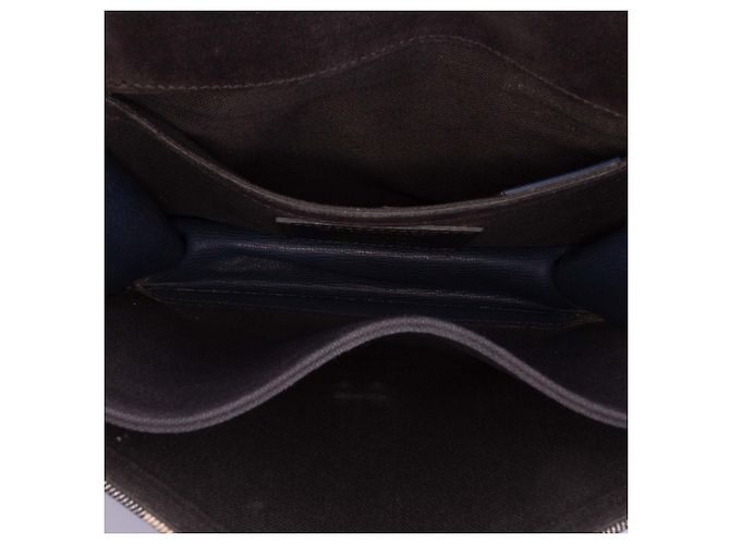 Borsa a tracolla Derby Macken Burberry House Check in tela blu e pelle - vista 4