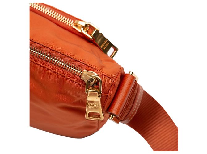 Prada Tessuto Crossbody-Tasche in Orange mit Reißverschluss - Ansicht 10