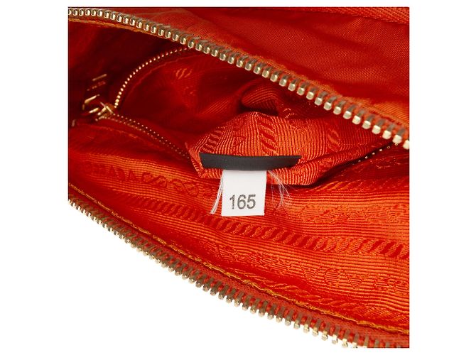 Prada Tessuto Crossbody-Tasche in Orange mit Reißverschluss - Ansicht 8