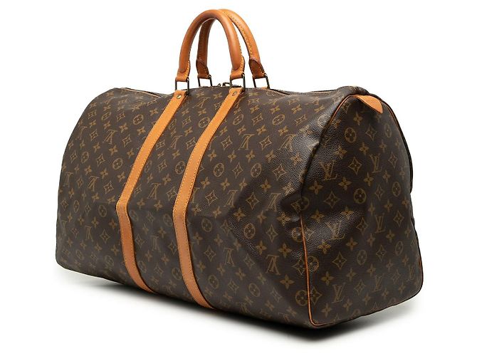 Borsa da viaggio Louis Vuitton Monogram Keepall 55 Marrone - vista 2