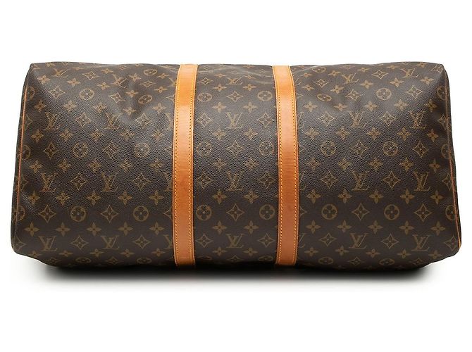 Borsa da viaggio Louis Vuitton Monogram Keepall 55 Marrone - vista 3