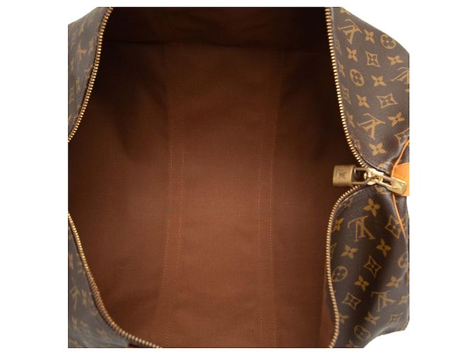 Borsa da viaggio Louis Vuitton Monogram Keepall 55 Marrone - vista 4