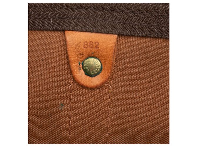 Borsa da viaggio Louis Vuitton Monogram Keepall 55 Marrone - vista 6