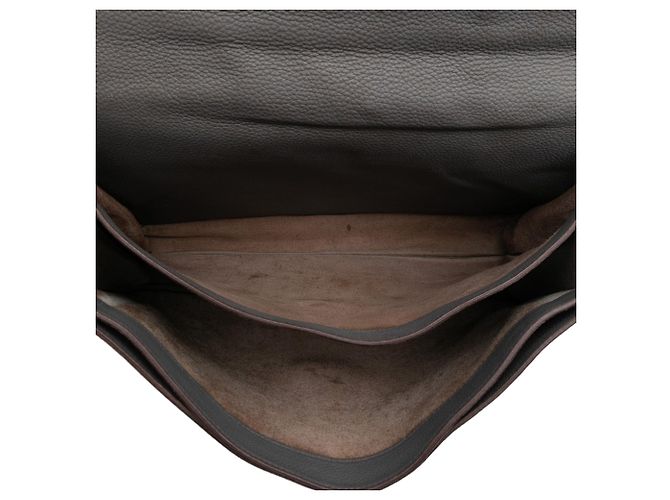 Borsa Business Hermès Togo Sac A Depeches 38 Grigio - vista 4