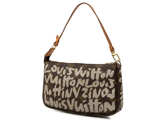 Borsa a tracolla Louis Vuitton Stephen Sprouse Monogram Graffiti Pochette Accessoires Marrone - vista 2