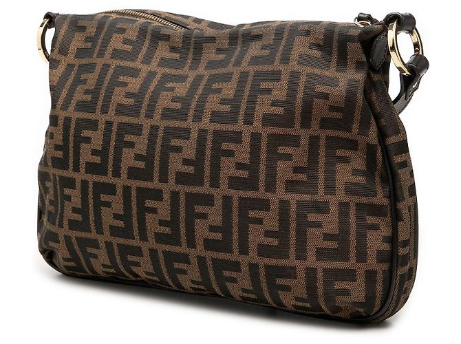 Borsa a tracolla Fendi Zucca Canvas Chef marrone - vista 2