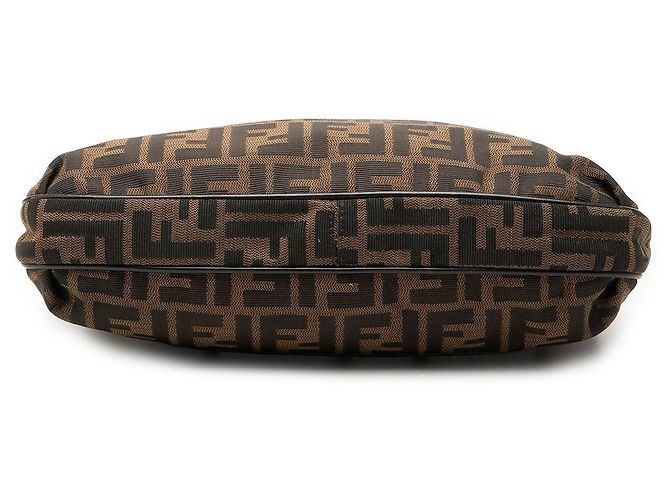 Borsa a tracolla Fendi Zucca Canvas Chef marrone - vista 3