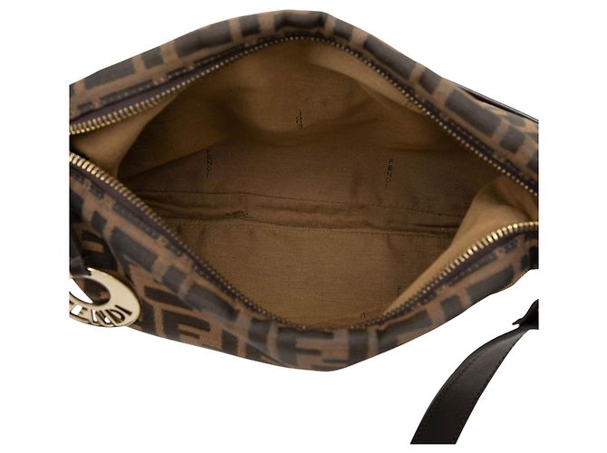 Borsa a tracolla Fendi Zucca Canvas Chef marrone - vista 4