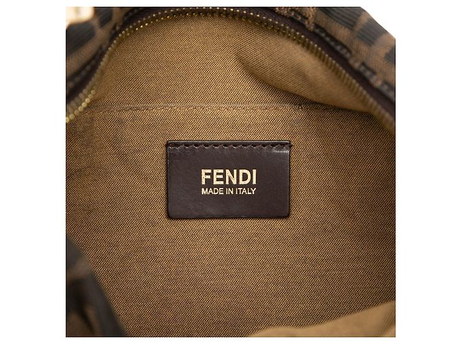 Borsa a tracolla Fendi Zucca Canvas Chef marrone - vista 5