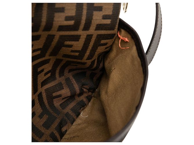 Borsa a tracolla Fendi Zucca Canvas Chef marrone - vista 6