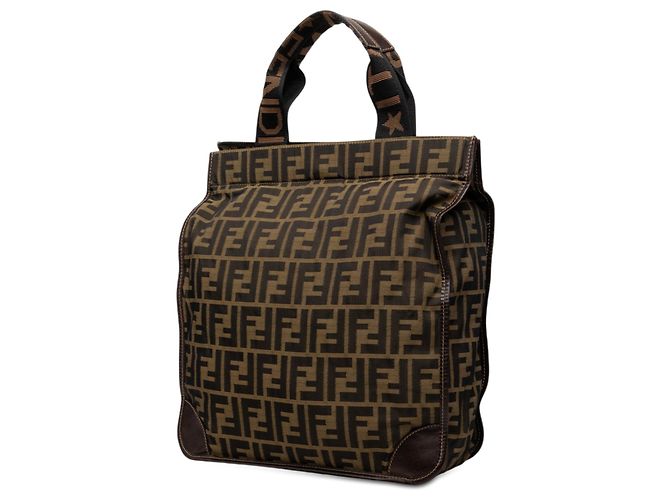 Borsa Shopping Fendi Zucca Canvas Marrone - vista 2
