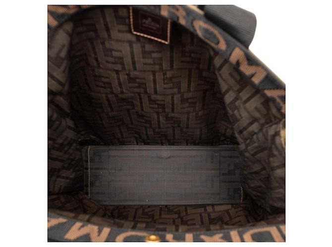 Borsa Shopping Fendi Zucca Canvas Marrone - vista 4