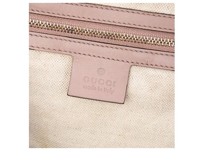 Borsa Boston Satchel Gucci Medium GG Canvas Web Joy Rosa - vista 5