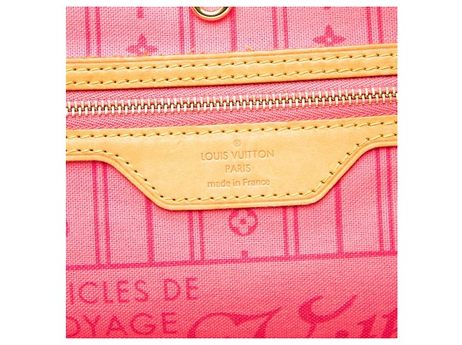 Borsa Tote Louis Vuitton Monogram Roses Neverfull MM Marrone - vista 5