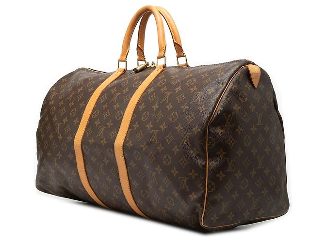 Sac de voyage Louis Vuitton Monogram Keepall 55 Marron - vue 2