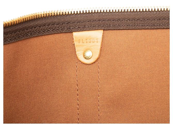 Sac de voyage Louis Vuitton Monogram Keepall 55 Marron - vue 5