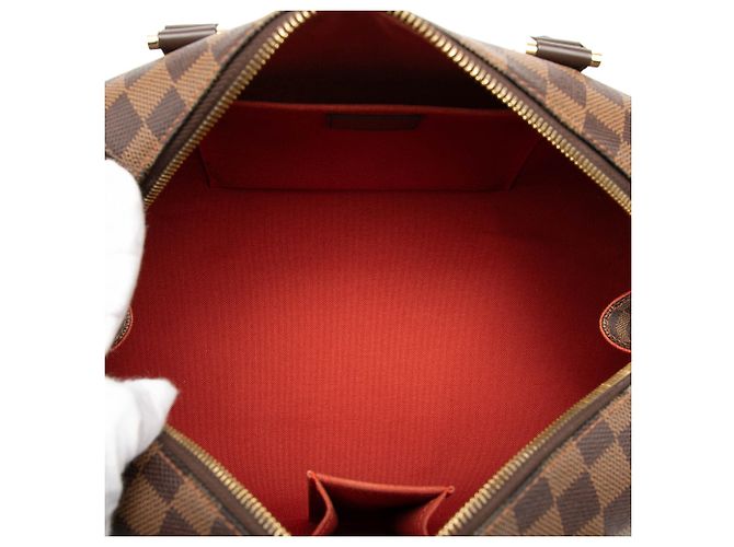 Brown Louis Vuitton Damier Ebene Ribera MM Handbag - view 4