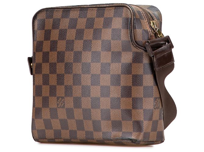 Bolso bandolera Louis Vuitton Damier Ebene Olav PM marrón Castaño - vista 2