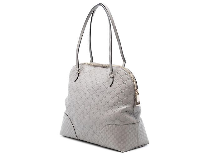 Borsa Tote Gucci Bree Dome Medium Guccissima Grigia Grigio - vista 2