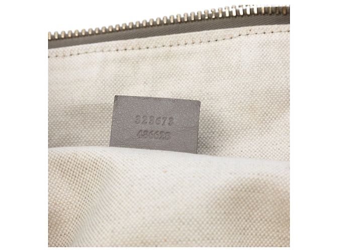 Borsa Tote Gucci Bree Dome Medium Guccissima Grigia Grigio - vista 6