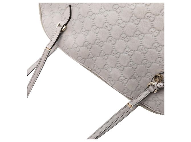 Borsa Tote Gucci Bree Dome Medium Guccissima Grigia Grigio - vista 7