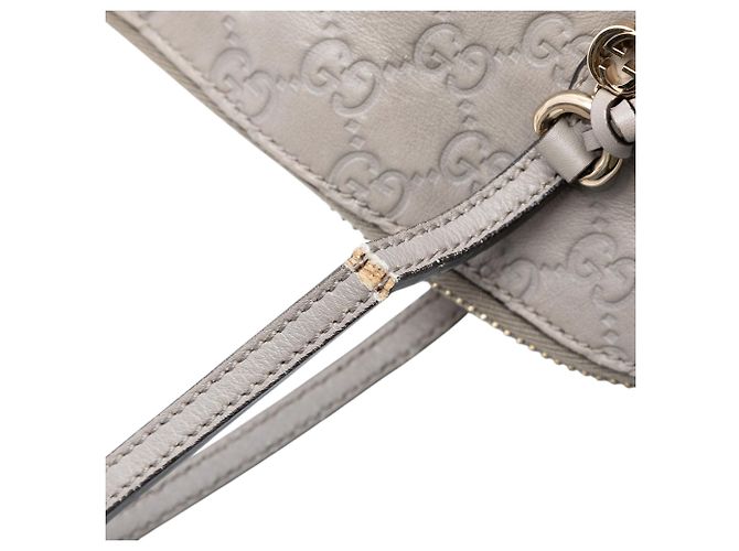Borsa Tote Gucci Bree Dome Medium Guccissima Grigia Grigio - vista 8