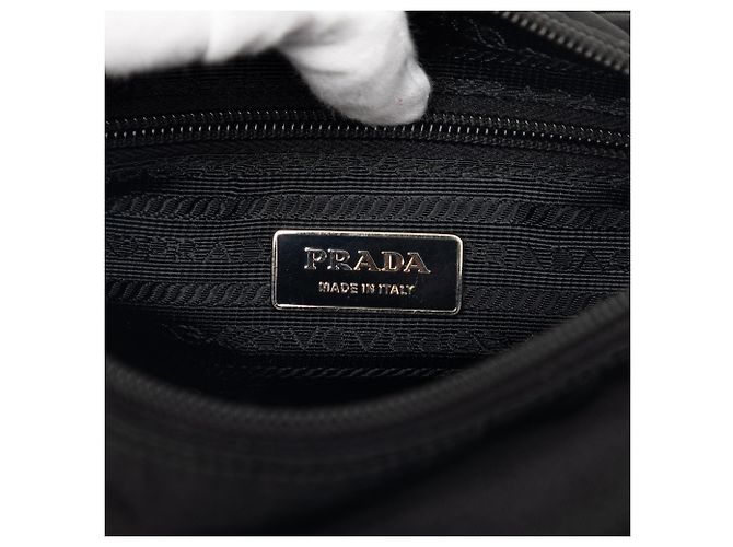 Borsa a tracolla Prada Tessuto nera con fibbia Nero - vista 5