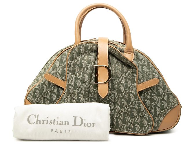 Diorissimo Canvas Double Saddle Bowler Bag Handtasche in Grün - Ansicht 12