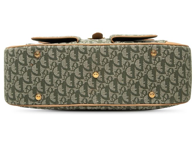 Diorissimo Canvas Double Saddle Bowler Bag Handtasche in Grün - Ansicht 3