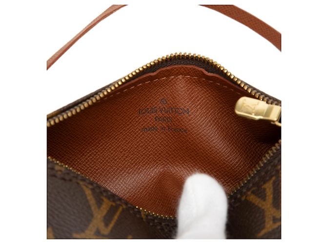 Bolso de mano Louis Vuitton Monogram Papillon Pochette Marrón Castaño - vista 5